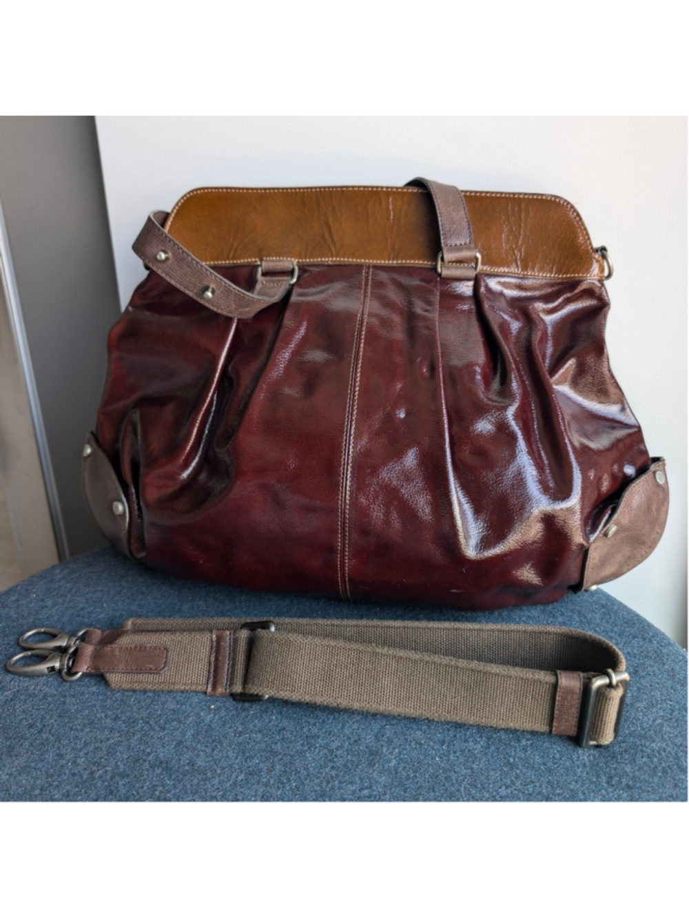 Rare Vintage Marni Patent Leather Colour Block Bubble Bag Shoulder/Crossbody - Picture 3 of 17